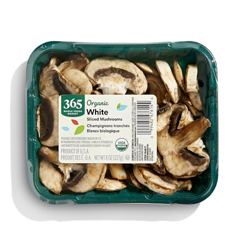 365 Everyday Value, Mushroom White Sliced Organic, 8 Ounce