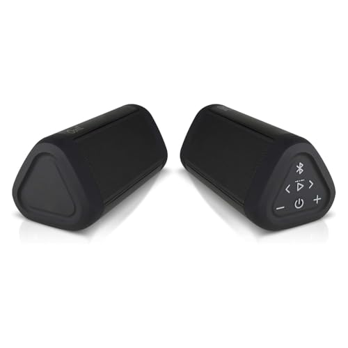OontZ Ultra Dual Portable Bluetooth Speaker 5.0 2-Pack – IPX7 Waterproof, 14W Enhanced Sound, 20-Hr Battery, 100ft Range, Deep Bass & Clear Audio, Durable for Shower, Pool, or Beach (Black)