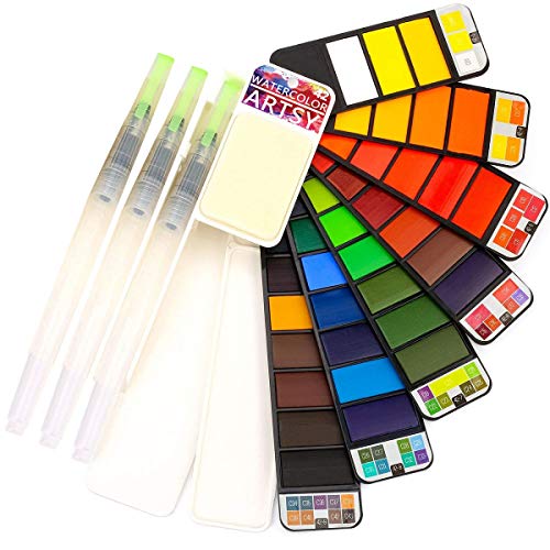 Artecho 48 Vibrant Colors Watercolor Set