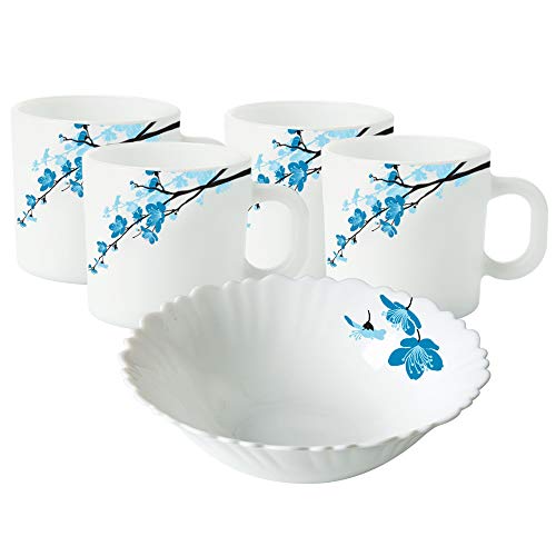 Opalware Snacks Set - 180ml, 5Pcs, White