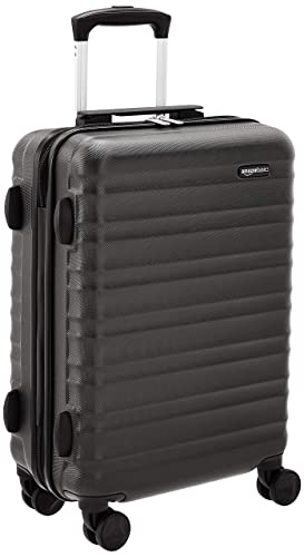(-27%) Amazon Basics Hartschalen-Kabinen-Koffer - ABS-Handgepäck Zugelassen für Ryanair - Kratzfest und Leicht - 55 x 40 x 20cm - Schwarz