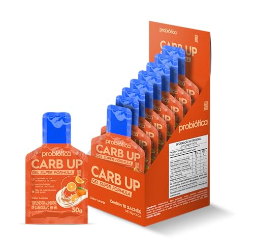 Carb Up Energy Gel (300g) Caixa 10 unidades - Sabor Laranja, Probiótica