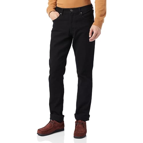(-29%) WRANGLER - Jeans Herren - Regular Fit - Red Kabel - Schwarz Rinse