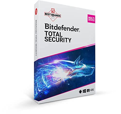 Bitdefender Total Security 2025 – Complete Antivirus and Internet Security Suite – 5 Devices | 1 Year Subscription | PC/Mac | Activation Code by Mail