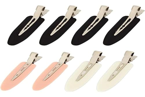 8Pcs No Bend No Crease Hair Clips- Styling Duck Bill Clips Alligator Hair Barrettes for Styling Sectioning, Small Gifts for Women Girls Salon Hairstyle Hairdressing Bangs Waves Makeup