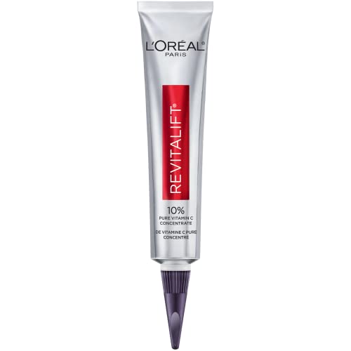 L'Oreal Paris Revitalift 10% Pure Vitamin C Face Serum for Brighter Skin & Reduced Wrinkles, Fragrance Free, 1 oz.
