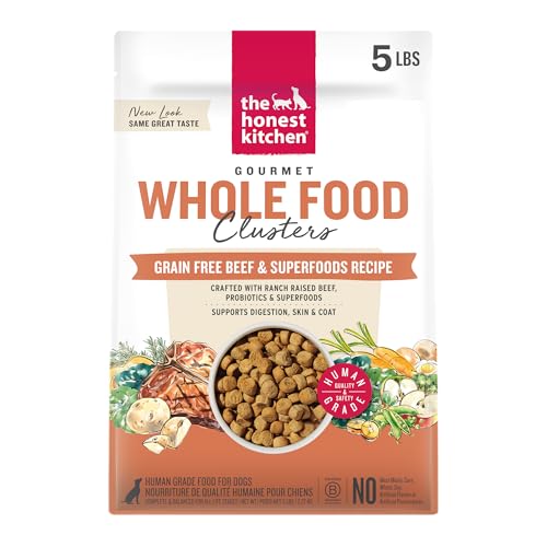 The Honest Kitchen Whole Food Clusters Grain Free Beef Dry Dog Food, 5 lb Bag