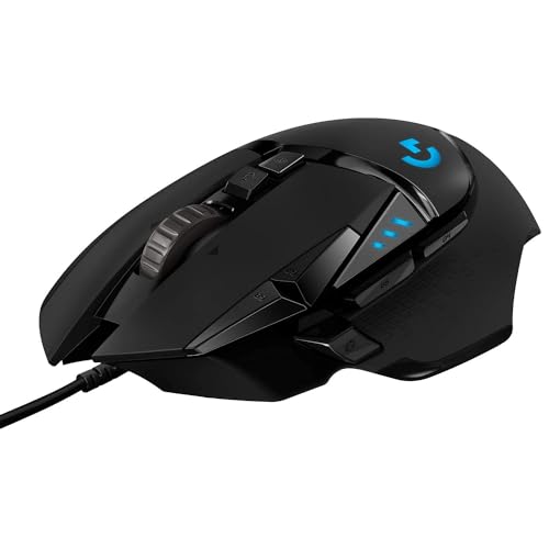 Logitech G502 HERO High Performance Wired Mouse — 25,600 DPI, Adjustable Weights