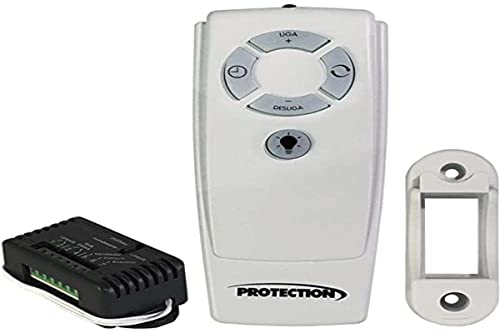 Controle Remoto Para Ventilador De Teto E Lâmpada PT-355 Branco Protection Compatível Com Alexa