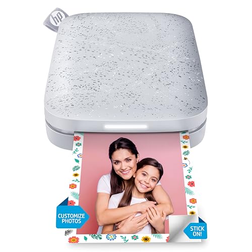 HP Sprocket 2x3" Instant Smartphone Photo Printer - Portable Color Wireless Mobile Printer - Zink Sticky-Back Photos - Print from Compatible iOS & Android Devices with Bluetooth w/Fun App - Luna Pearl