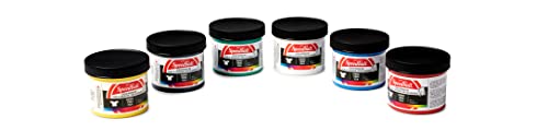 Speedball Fabric Screen Printing Ink Starter Set, 6-Colors, 4 Fl Oz for T-Shirt and Silkscreen Printmaking