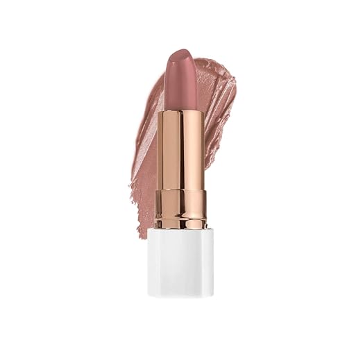 FLOWER BEAUTY By Drew Barrymore Petal Pout Lipstick - Nourishing & Highly Pigmented Lip Color with Antioxidants, Matte Finish - Spiced Petal