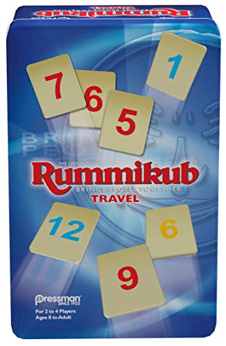 Rummikub In Travel Tin The Original Rummy Tile Game Blue B07glgbw9x