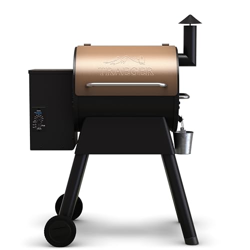 Traeger Grills Pro 22 Wood Pellet Grill and Smoker, 572 sq in, 6-in-1 BBQ, Bronze