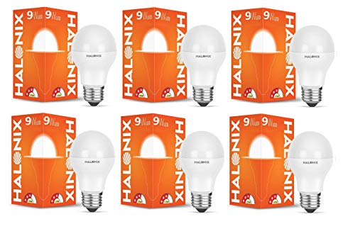 Astron Plus Base E27 9-Watt LED Bulb (Pack of 6, Cool White)