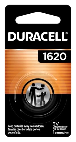 Duracell 1620 3V Lithium Coin Battery 1 Count, CR1620 3V Battery for Fitness Devices, Watches, and More