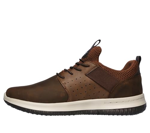 (-15%) Skechers Herren Delson Axton Trainers, Dark Brown Leather, 45.5 EU