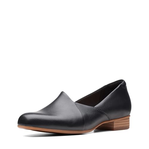 Clarks Women's Juliet Palm Loafer, Black Leather, 8.5