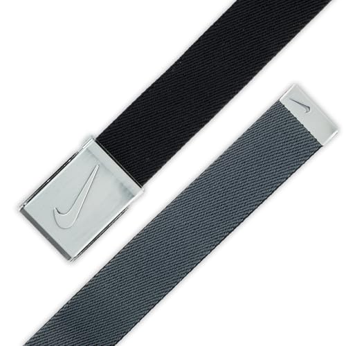 Nike boys Reversible Stretch Web Belt, Black, One Size US