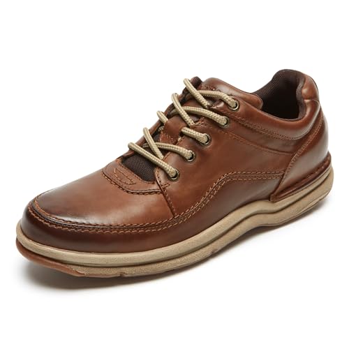 Rockport Men's World Tour Classic Walking Shoe, Brown Leather, 10 Medium