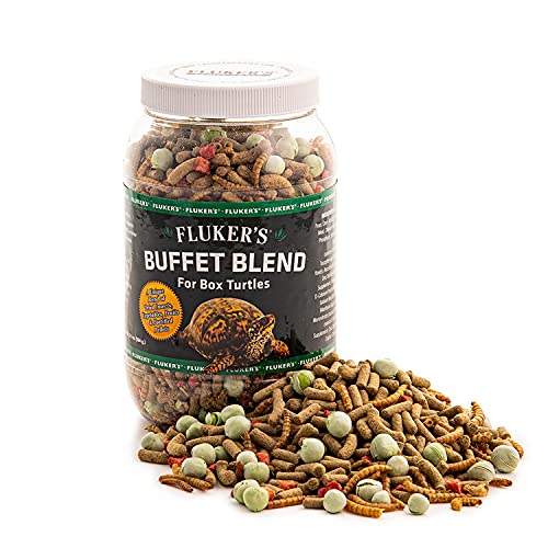 Fluker's Buffet Blend Box Turtle Diet, Insects, Veggies and Fruit with Fortified Pellets, 6.5 oz