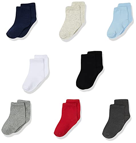Luvable Friends Unisex Baby Fun Essential Socks, Blue Red, 6-12 Months