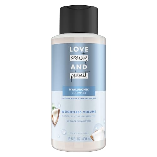 Love Beauty and Planet Weightless Volume Shampoo with Hylauronic acid Coconut Water & Mimosa Flower for Thin and Fine Hair 13.5 oz