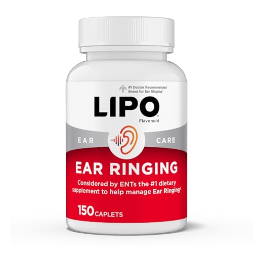 Lipo-Flavonoid Plus Tinnitus Relief - Doctor-Recommended for Ringing Ears - Clinically-Proven Lemon Bioflavonoid Complex with Vitamins C, B1, B2, B6, B12, & Calcium - 150 Caplets