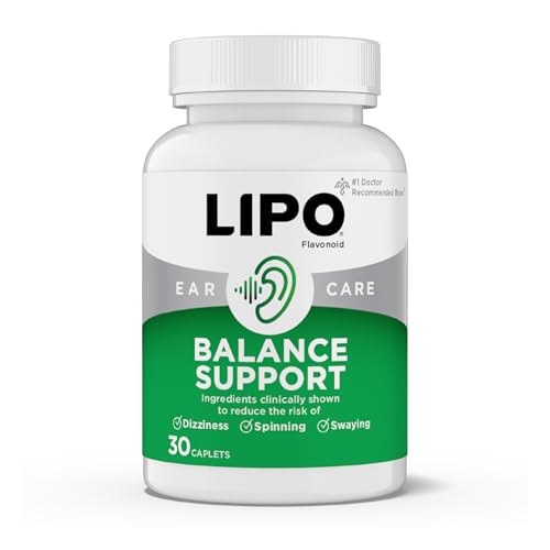 Lipo-Flavonoid Balance Support Supplement - Inner Ear Health & Vertigo Relief with Ginkgo Biloba, Bioflavonoids, & B Vitamins - Reduces Dizziness, Spinning, & Swaying - 30-Count