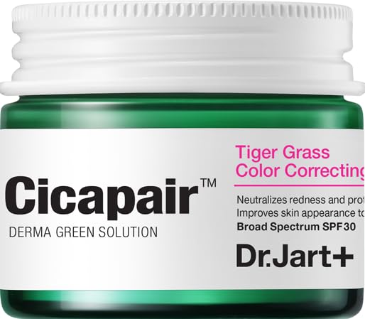 Dr.Jart+ Cicapair Tiger Grass Color Correcting Treatment SPF 30 with Centella Asiatica | cc cream | Korean Skin Care | Travel Size, 0.5 Fl Oz