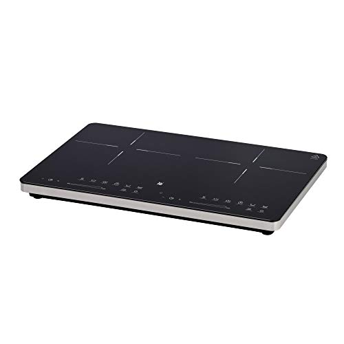 (-10%) WMF Kult X Doppel- Induktionskochfeld 2 Platten, Kochplatte bis 28 cm, 2 Kochzonen, 8 Stufen, Topferkennung,Touch-Display, Glaskeramik, Timer-Funktion, 3500 W