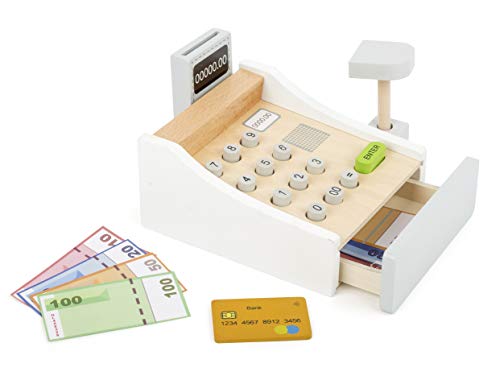 (-51%) Small Foot Spielkasse aus Holz, inkl. Scanner, Kartenlesegerät, Spielgeld und Kreditkarten, Mehrfarbig, 11099 Spielzeug