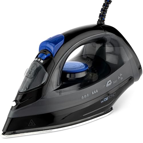 🔥 STARKER PREIS (-96%) Clatronic® Dampfbügeleisen mit Edelstahlspezialsohle | 1800W | Bügeleisen mit Dampf | 150ml Tank | schnelle Aufheizzeit | Steam Iron mit Tropfstopp und Anti-Kalk | Bügeleisen Dampf | DB 3703