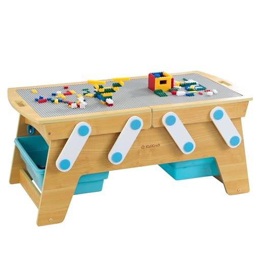 KidKraft Building Bricks Play N Store Wooden Table