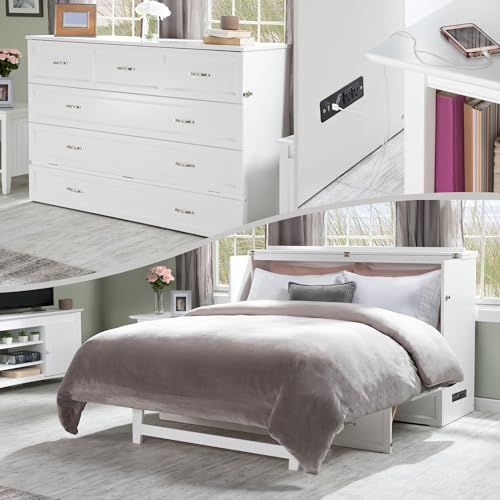 Atlantic Furniture Store Deerfield Murphy Bed Chest with Charging Station