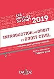 Annales Introduction Au Droit Et Droit Civil 2019 Mthodologie Sujets Corrigs Annales Du Droit