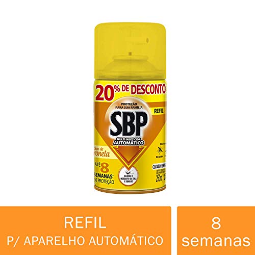 Multi Inseticida Automático Refil Citronela 250 ml Embalagem Econômica, SBP, 250 Ml