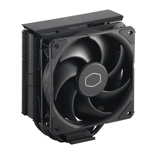 Cooler Master Hyper 212 Black CPU Air Cooler, SickleFlow 120 Edge PWM Fan, Aluminum Top Cover, 4 Copper Heat Pipes, 152mm Tall, AMD Ryzen AM5/AM4, Intel LGA 1851/1700/1200 Brackets