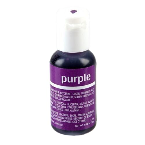 Chefmaster Purple Liqua-Gel® Food Coloring | Vibrant Color | Professional-Grade Dye for Icing, Frosting, Fondant | Baking & Decorating | Fade-Resistant | Easy-to-Use | Made in USA | 0.70 oz