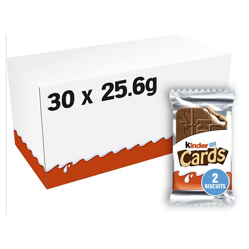(-19%) Kinder Cards - 30 Packungen mit je 2 Waffeln im Keksformat (30 x 25,6 g)