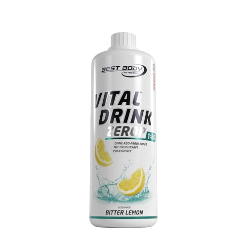 (-44%) Best Body Nutrition ZEROP Sirup Bitter Lemon zuckerfrei 1 L ohne Aspartam