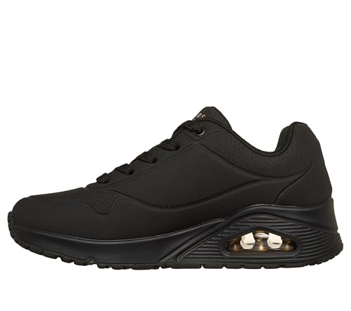 (-42%) Skechers Damen Uno Stand On Air Trainers, Black Durabuck/ Mesh, 37.5 EU