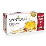 Santoor PureGlo Glycerine Soap with Almond Oil and Glycerine