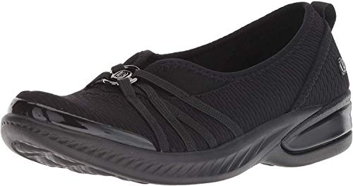 BZees Womens Niche Skimmers Ballet Flat, Black Mesh, 8.5 US