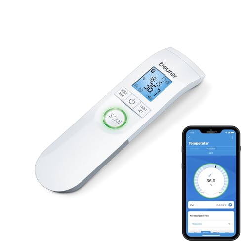 (-52%) Beurer FT 95 Bluetooth, kontaktloses Infrarot-Fieberthermometer mit innovativer App-Vernetzung