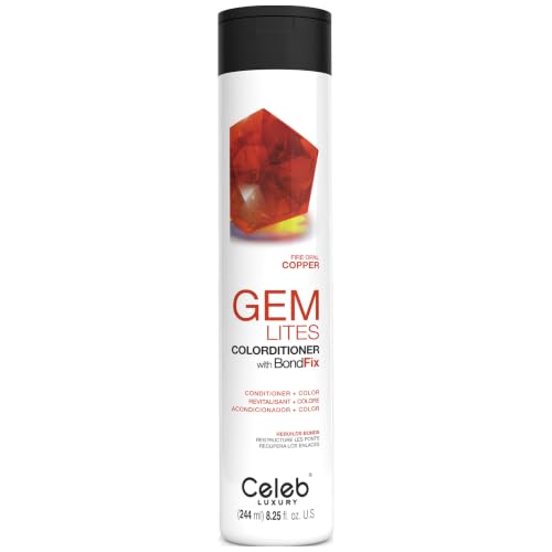Celeb Luxury Colorwash Color Depositing Conditioner - Color Refresher , Vegan Hair Dye Mask, Bondfix Bond Rebuilder, Gem Lites Fire Opal