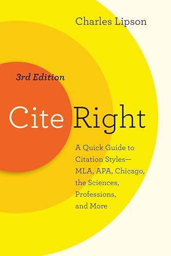 Cite Right (By: Charles Lipson) cover