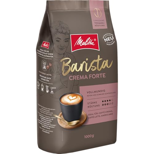 🔥 STARKER PREIS (-38%) Melitta Barista Crema Forte, Kaffeebohnen, Stärke 4/5, 1KG