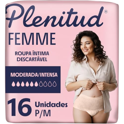 Plenitud Femme Roupa Íntima Descartável, Ideal para o Pós-Parto,P/M 16 un