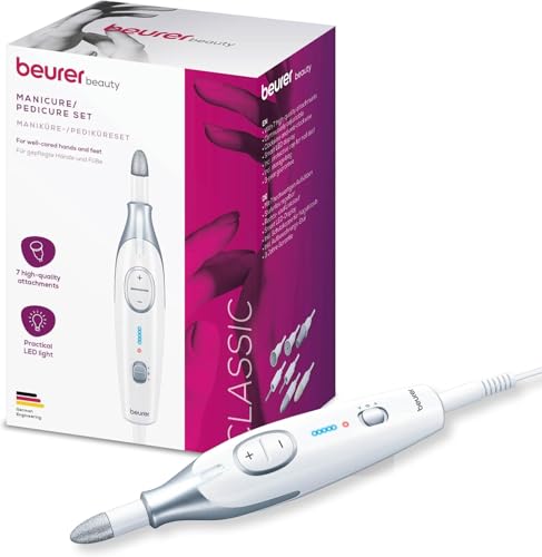 Beurer MP42UK Pedicure & Manicure Set Nail Care Professional Kit 7 Attachments